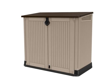 Keter Porta Attrezzi da Esterno Store It Out Midi, Ideale per il Giardino, Beige/Marrone, 132x71,5x113,5H cm, 880 L : Amazon.it: Giardino e giardinaggio