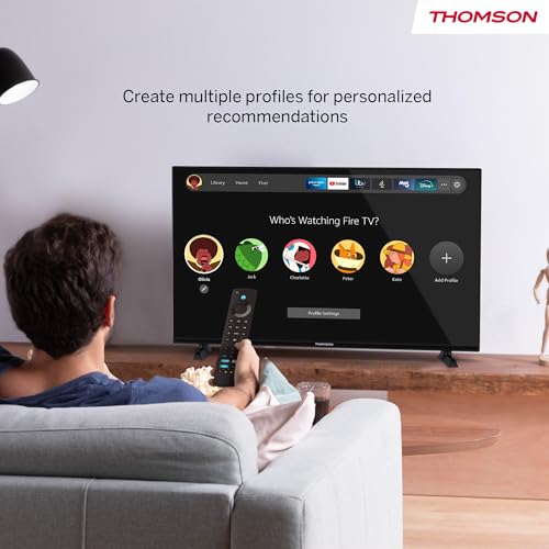 Thomson 32'' (80 cm) HD   LED Fire TV   Controllo vocale Alexa, supporto AirPlay, triplo sintonizzatore, Bluetooth, HDMI, porte USB, AV IN e CI    32HF2S34 2024 : Amazon.it