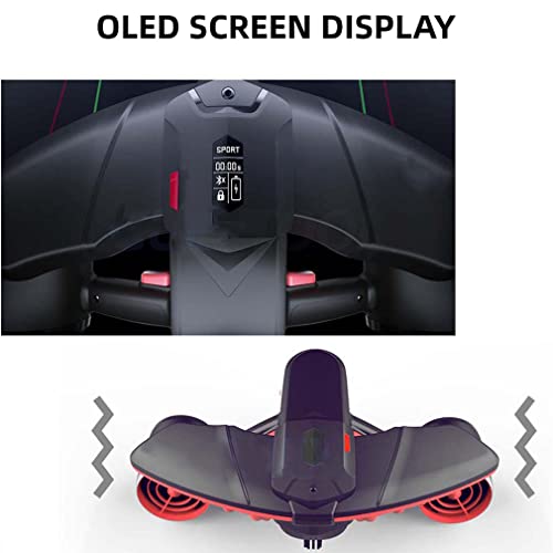 HYQNG Scooter Marino a Doppio Motore da 40 m, Scooter subacqueo con Display a LED, Drone Elettrico Impermeabile a 3 Livelli di velocità 2 m/s con Supporto per Fotocamera Ricaricabile, per Fotografia : Elettronica