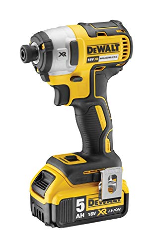 DEWALT DCK266P2 QW, Kit da 2 utensili con trapano a percussione compatto DCD796 e avvitatore a percussione DCF887, XR 18 V, 5 Ah, A batteria, Velocità variabile, Per metallo, cemento e legno : Amazon.it: Fai da te