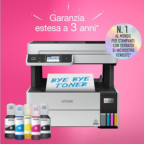 EPSON EcoTank ET 5170 stampante Multifunzione A4 (stampa, copia, scansione, Fax) USB, Wi Fi, Wi Fi Direct, Ethernet, display LCD 6,1 cm, ADF, serbatoi flaconi alta capacità, Smart Panel, fronte/retro : Amazon.it: Informatica