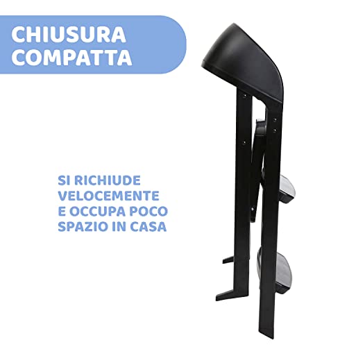 Chicco Sedia Evolutiva Crescendo Lite completa di accessori: seggiolone, vassoio e imbottitura, Sedia Bambino 36 Mesi 40 kg, Nero : Prima infanzia