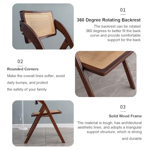 Sedie pieghevoli moderne in legno impilabili con sedile posteriore in rattan, ideali per sala da pranzo, cucina, balcone, sedia laterale senza braccioli con seduta larga, mobili comodi ed eleganti per : Amazon.it: Casa e cucina