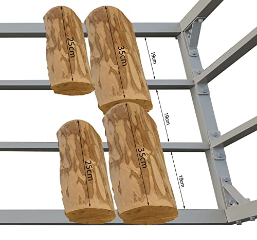 QUICK STAR Scaffalatura in Alluminio per Legna da ardere, 143 x 70 x 145 cm, 1,4 m³ : Amazon.it: Giardino e giardinaggio