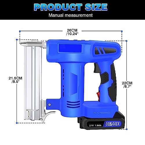 SONLED Chiodatrice per Chiodi Senza Fili da 21 V con Batteria, Caricabatterie e 1000 graffette/Chiodi, chiodatrice elettrica 2 in 1 per tappezzeria, Scherma, falegnameria e falegnameria : Amazon.it: Fai da te