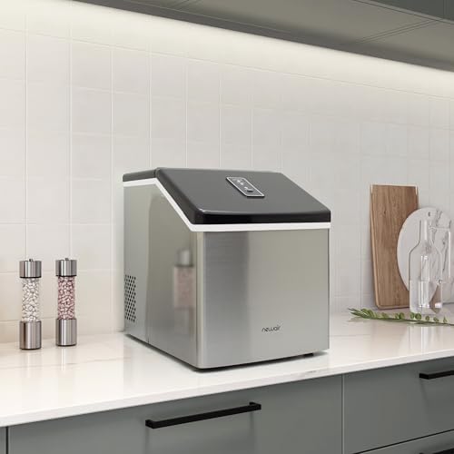 NewAir Clear Ice Cube Maker Machine 40 libbre di ghiaccio in 24 ore, design portatile in acciaio inossidabile con comodo cristallo. : Amazon.it: Cancelleria e prodotti per ufficio