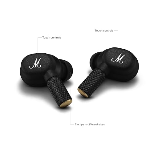Marshall Motif II ANC, Cuffie Bluetooth con Cancellazione Attiva del Rumore, Auricolari Bluetooth, 30 Ore di Riproduzione, Nero : Elettronica