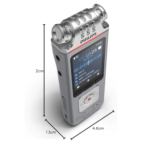 Philips DVT4110 VoiceTracer Registratore Audio, 3 microfoni, 8GB memoria : Amazon.it: Cancelleria e prodotti per ufficio