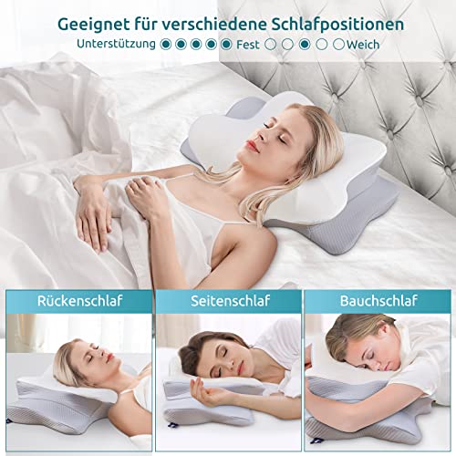 DONAMA Cuscino in memory foam, ergonomico, per chi dorme sul fianco, per fianchi, schiena e pancia : Casa e cucina