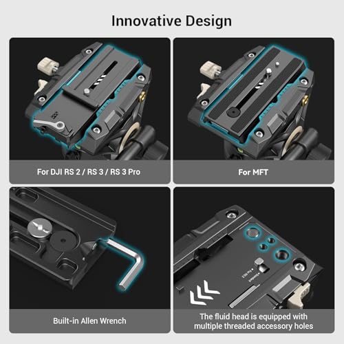 SMALLRIG Video Treppiede Resistente in Lega di Alluminio da 73