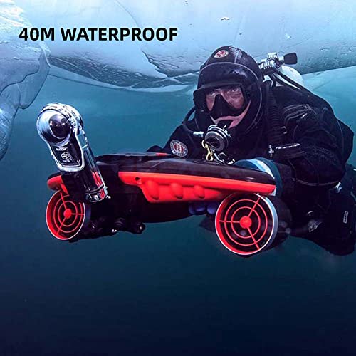 HYQNG Scooter Marino a Doppio Motore da 40 m, Scooter subacqueo con Display a LED, Drone Elettrico Impermeabile a 3 Livelli di velocità 2 m/s con Supporto per Fotocamera Ricaricabile, per Fotografia : Elettronica