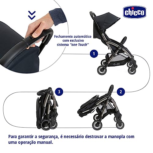 Chicco Cheerio Passeggino Leggero e Compatto da 0 mesi a 15kg (Portata Max 18kg), Passeggino Pieghevole, Posizione Nanna, Chiusura Automatica in 1 Gesto, Capotte Parasole e Parapioggia, Azzurro : Prima infanzia