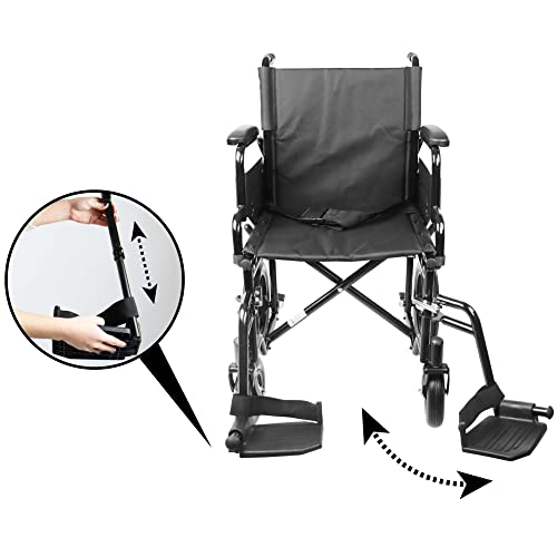 PEPE   Sedia a Rotelle Pieghevole (Robusta Struttura in Acciaio), Sedia a Rotelle Trasporto Anziani, Sedia a Rotelle da Transito Acciaio, Sedia a Rotelle Disabili, Sedia a Rotelle Richiudibile : Amazon.it: Salute e cura della persona