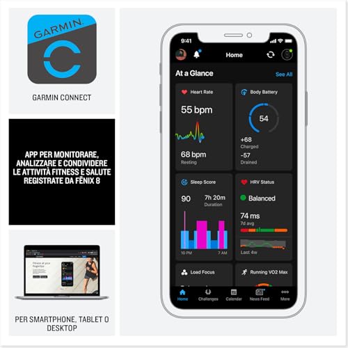Garmin fēnix 8, 47mm, Display AMOLED 1,4