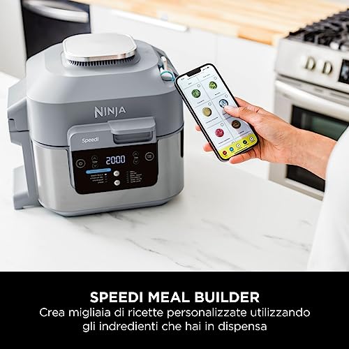 Ninja Speedi Pentola Elettrica Rapida 10 in 1, Friggitrice ad Aria, 5,7 l, Pasti per 4 in 15 Minuti, Frittura ad Aria e Cottura al Vapore, Idea Regalo Natale, Grigio, ON400EU : Amazon.it: Casa e cucina