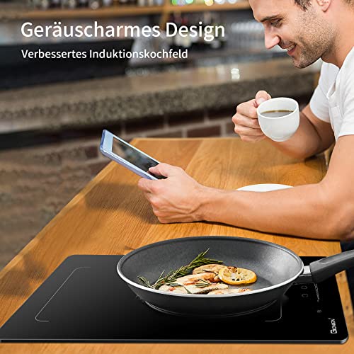 GIONIEN Piano cottura a induzione a 2 zone con spina,30 cm Domino piano cottura elettrico, doppia piastra a induzione con zone flessibili,sicurezza bambini, timer,16A, 2800W : Amazon.it: Grandi elettrodomestici