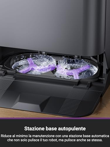 EUREKA J15 Pro Ultra Robot Aspirapolvere Lavapavimenti, Aspirapolvere Robot Potente Aspirazione 16200Pa, Lavaggio Mocio ad Acqua Calda a 75℃, Mappatura con AI, Stazione Autopulizia/autopulente : Casa e cucina