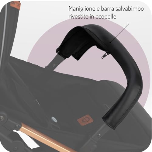 Momi Passeggino MoMi ESTELLE a partire da 6 mesi (fino a 15 kg), pieghevole con cintura di sicurezza a 5 punti, cestino porta spesa e funzione di apertura, manico telescopico per il traino : Amazon.it: Prima infanzia