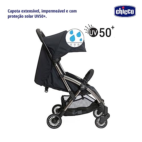 Chicco Cheerio Passeggino Leggero e Compatto da 0 mesi a 15kg (Portata Max 18kg), Passeggino Pieghevole, Posizione Nanna, Chiusura Automatica in 1 Gesto, Capotte Parasole e Parapioggia, Azzurro : Prima infanzia