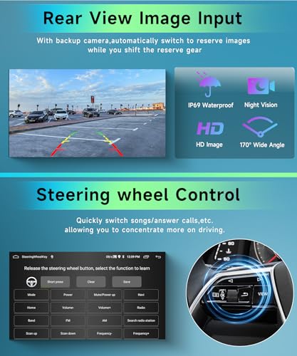 【2 64G】9'' Autoradio 2 Din Per Ford Fiesta 2009 2014 Con Carplay Android Auto senza fili Mirror link,Android 13 Auto Radio Con Schermo HiFi Bluetooth RDS/FM AHD Back up Camera CANBUS : Amazon.it: Elettronica