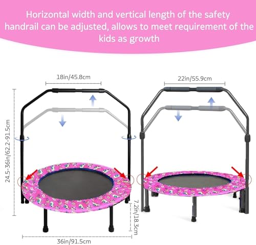 Trampolino pieghevole ribounder regolabile trampolino
