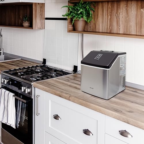 NewAir Clear Ice Cube Maker Machine 40 libbre di ghiaccio in 24 ore, design portatile in acciaio inossidabile con comodo cristallo. : Amazon.it: Cancelleria e prodotti per ufficio