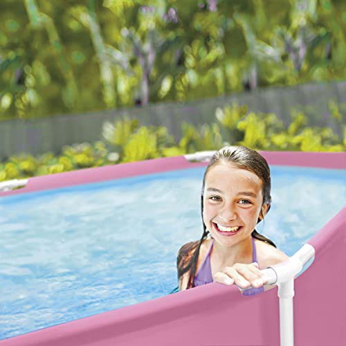 Intex 2.44m x 76cm Pink Metal Frame Pool Set, Set up Size: 2.44m x 76cm (28292NP) : Giardino e giardinaggio