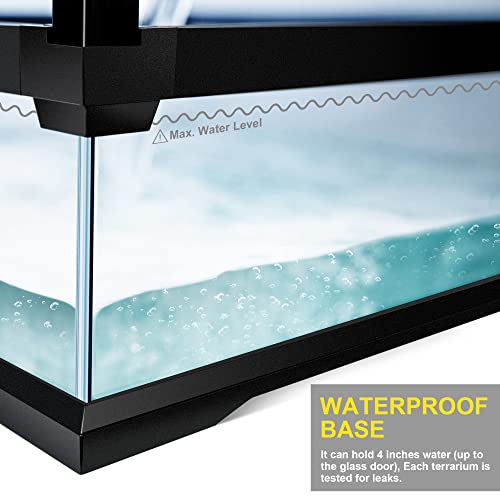 NEPTONION Terrario professionale in vetro da 30,5 x 30,5 x 45,7 cm, per rettili, con telaio in lega di alluminio resistente al calore, doppie porte frontali a battente per evitare inceppamenti, sabbia : Amazon.it: Prodotti per animali domestici