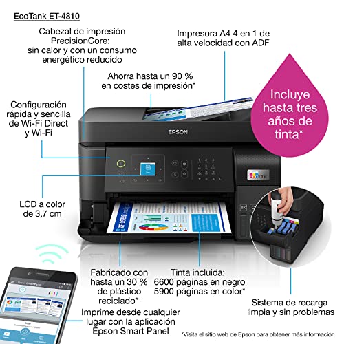 Epson EcoTank ET 4810 : Informatica