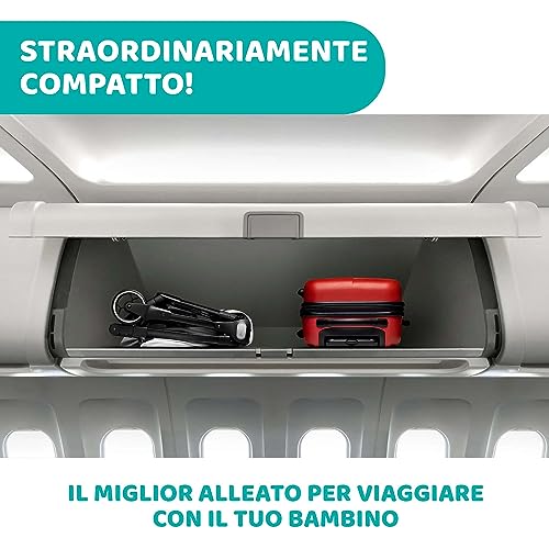 Chicco We Passeggino Leggero E Compatto Da 0 M A 22 Kg, Reclinabile, Misura Bagaglio a mano, Da portare in aereo, Passeggino da Viaggio, Chiusura Facile ad Una Mano, Capotte E Parapioggia, Azzurro : Prima infanzia