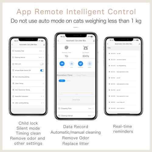 Bamboosang Lettiera Gatto Autopulente: Lettiera Automatica 65L Smart Lettiera Gatto Autopulente con Controllo APP/Protezione di Sicurezza/Rimozione Odori, Toilette per Gatti con Tappeto per Più Gatti : Amazon.it: Prodotti per animali domestici