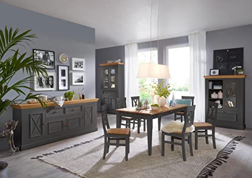 Woodroom Oslo   Armadietto per vetrina, in legno, grigio, 109 x 214 x 42 cm : Amazon.it: Casa e cucina