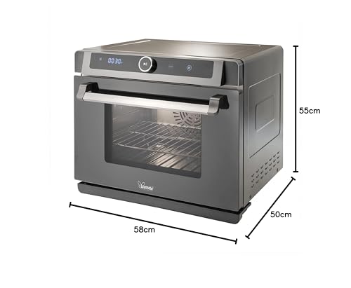 Bimar B400 Forno Elettrico Digitale a Vapore Ventilato da 40 litri in Acciaio Inox, Friggitrice ad Aria Calda XXL, Frittura senza Olio, Cuoce a Bassa Temperatura, Air Fryer, 31 Programmi di Cottura : Amazon.it: Casa e cucina