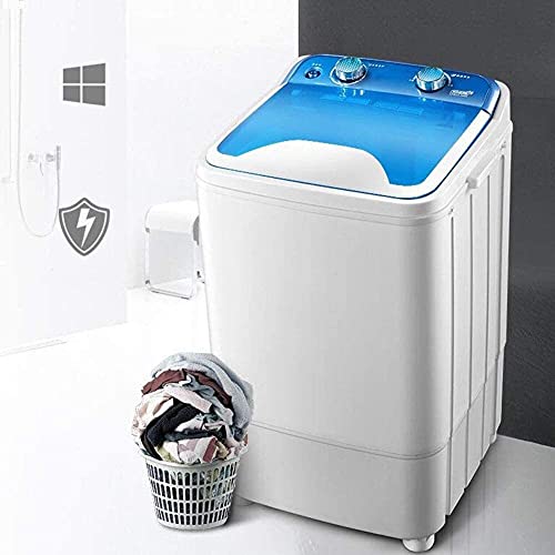 Lavatrice Portatile A Vasca Singola con Cestello di Scarico Mini   capacità di Lavaggio 7 kg Potenza di Lavaggio 400 W per Appartamenti, Campeggio, Dormitorio,Black : Amazon.it: Grandi elettrodomestici