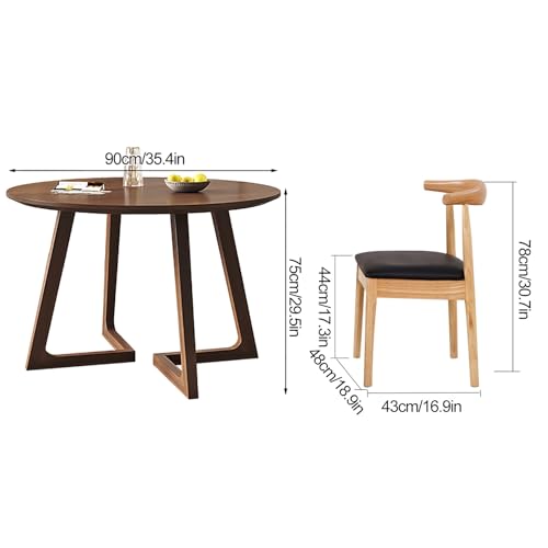 YHKJLYH Set Tavolo e sedie da Bar per la Colazione da Cucina, sedie a Sdraio Moderne con Seduta Imbottita in PU e Tavolo da Cucina da 90 cm, Tavolo da Pranzo e sedie Set da 4, per Sala da Pranzo uff : Casa e cucina