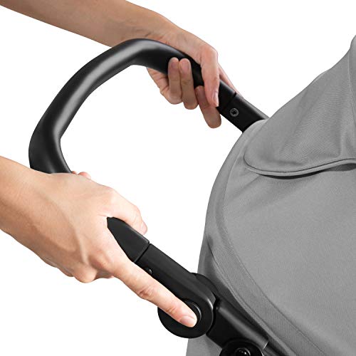 hauck Passeggino Rapid 4R Plus   Passeggino Leggero 25 kg Portata   Passeggino Pieghevole Veloce con Cappotta XL UPF 50     Passeggino Compatto, Reclinabile con Portabibite   Grande Cesto   Grigio : Prima infanzia