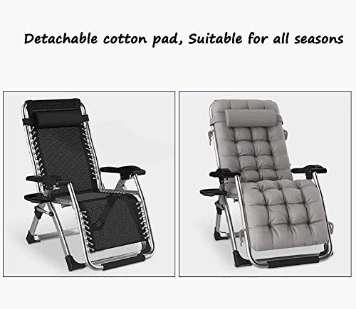 Sedia a dondolo da giardino con cuscini grigi, per spiaggia, campeggio, patio, sdraio reclinabile : Amazon.it: Giardino e giardinaggio