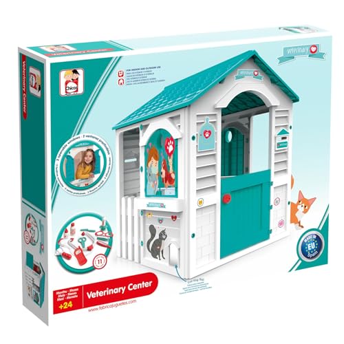 Chicos   Casetta per bambini Centro Verinario | Casetta da giardino per bambini dai 2 anni in su | Resistente e durevole | Include 11 utensili per futuri veterinari (89619) : Amazon.it: Giochi e giocattoli
