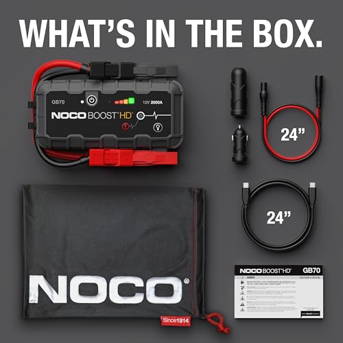NOCO Boost GB70: Avviatore di Emergenza al Litio UltraSafe da 2000A 12V per Veicoli con Motori a Benzina fino a 8,0 Litri e Diesel fino a 6,0 Litri : Amazon.it: Auto e Moto