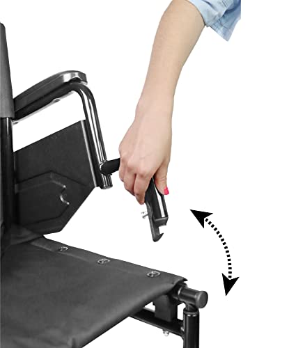 PEPE   Sedia a Rotelle Pieghevole (Robusta Struttura in Acciaio), Sedia a Rotelle Trasporto Anziani, Sedia a Rotelle da Transito Acciaio, Sedia a Rotelle Disabili, Sedia a Rotelle Richiudibile : Amazon.it: Salute e cura della persona