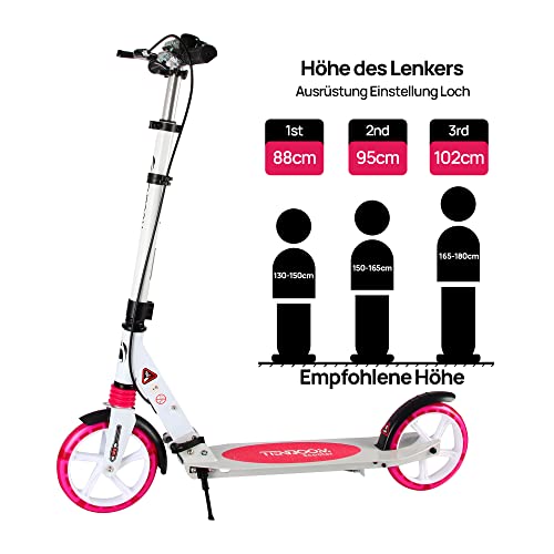 TENBOOM Monopattino pieghevole, con freno a mano e campana : Amazon.it: Sport e tempo libero