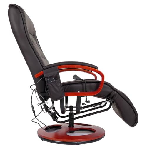 Mendler Poltrona Relax Arles II Massaggio Ecopelle Altezza Regolabile 99 118cm Marrone : Amazon.it: Salute e cura della persona