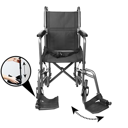 PEPE   Sedia a Rotelle Pieghevole Leggera (Sedia Stretta 38 cm), Sedia a Rotelle Stretta, Sedia a Rotelle da Transito Acciaio, Sedie Rotelle per Anziani Richiudibile, Sedia Rotelle Pieghevole : Amazon.it: Salute e cura della persona