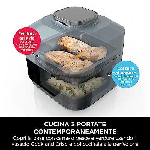 Ninja Speedi Pentola Elettrica Rapida 10 in 1, Friggitrice ad Aria, 5,7 l, Pasti per 4 in 15 Minuti, Frittura ad Aria e Cottura al Vapore, Idea Regalo Natale, Grigio, ON400EU : Amazon.it: Casa e cucina