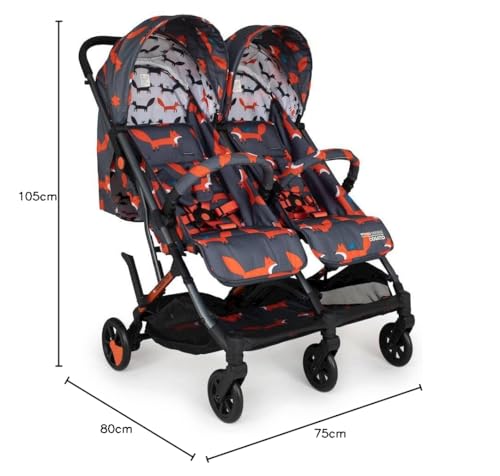 Cosatto Passeggino doppio Woosh – Passeggino leggero dalla nascita a 22 kg, gemelli o fratelli – Sedili pieghevoli con una mano, compatti e indipendenti Mister Fox) : Amazon.it: Prima infanzia