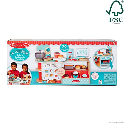 Melissa & Doug La Pasticceria   Pasticceria, Panetteria in Legno (39 pezzi), Giochi in legno, Giocattoli di ruolo, Gioco Montessori, Cibo in legno, Regalo per ragazzo o ragazza di 3 4 5 6 7 anni : Giochi e giocattoli