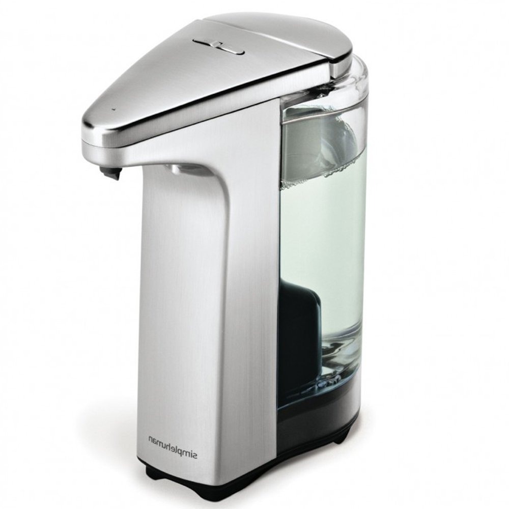 simplehuman SENSOR Bezdotykowy Automatyczny Dozownik z Czujnikiem do Mydła, Żelu Antybakteryjnego, Płynu - Srebrny
