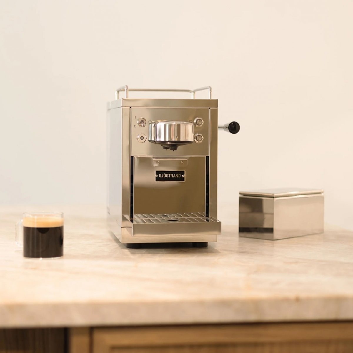 Sjöstrand THE ORIGINAL Stalowy Pojemnik na Kapsułki / Srebrny