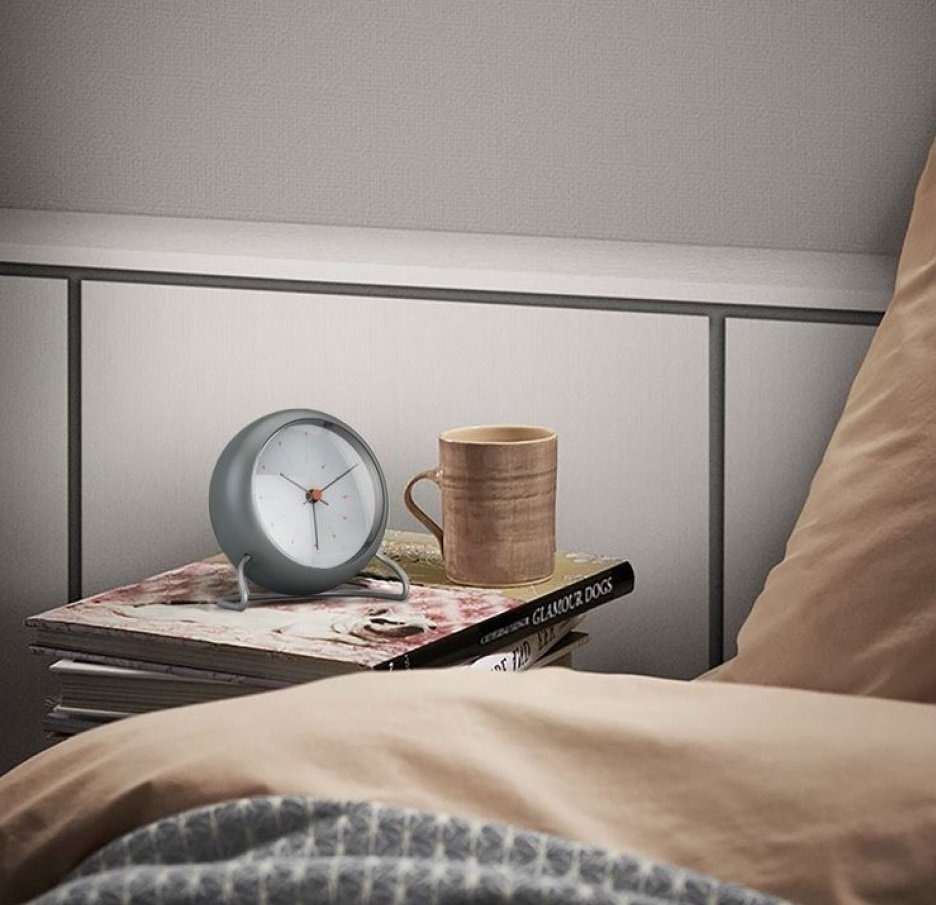 Rosendahl ARNE JACOBSEN Zegarek Stołowy - Budzik Ciemnoszary