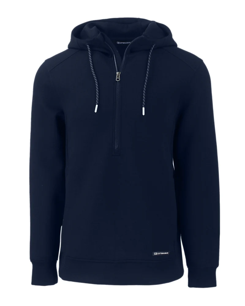 2025 Cutter & Buck Men's Roam Eco Half Zip Hoodie - Navy